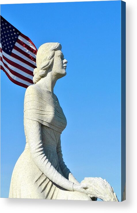 The Lady By The Sea Acrylic Print featuring the photograph The Lady by the Sea, Hampton Beach NH by THERESA Nye