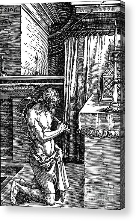 Punishment Acrylic Print featuring the drawing The Penitent, 1510 1906. Artist by Print Collector