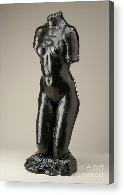 Rodin Acrylic Print featuring the sculpture The Prayer By Rodin by Auguste Rodin