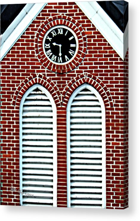 Church Acrylic Print featuring the digital art Time Slats by Wild Thing