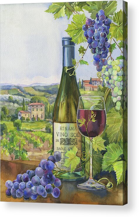 Italy Acrylic Print featuring the painting Toscana by Zpr Int?l