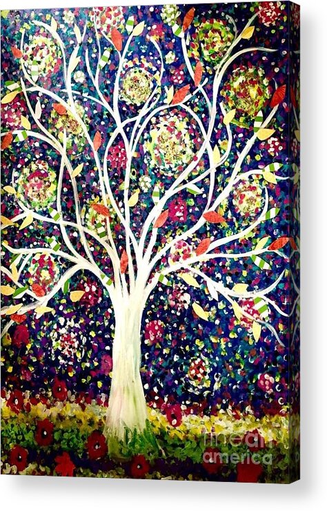 Tree Of Life Acrylic Print featuring the painting Tree of Life by Jacqui Hawk