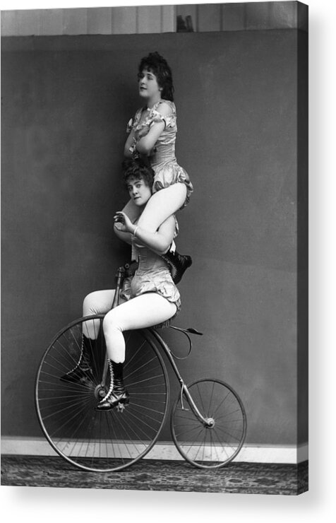 Music Acrylic Print featuring the photograph Trick Cyclists by London Stereoscopic Company