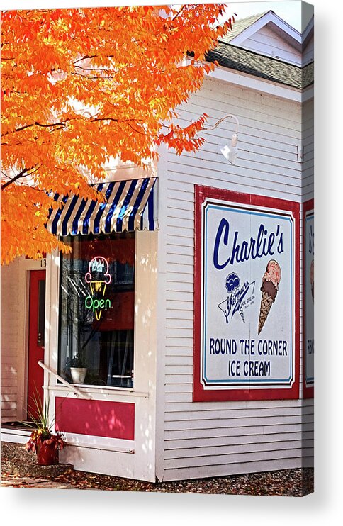 Charming Storefront Acrylic Print featuring the photograph Vintage Small Town USA by Kathi Mirto