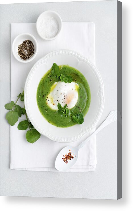 Pepper Shaker Acrylic Print featuring the photograph Watercress Soup by Komargallery