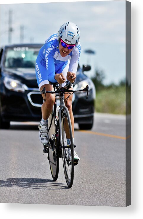 Ontario Acrylic Print featuring the photograph Womens Individual Time Trial No 1 by Brian Carson