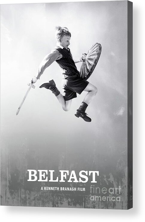 Movie Poster Acrylic Print featuring the digital art Belfast #1 by Bo Kev