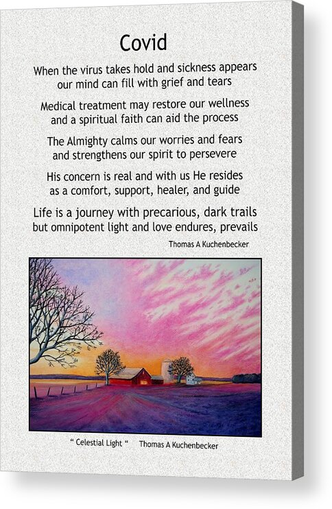 Hope Acrylic Print featuring the painting Covid by Thomas Kuchenbecker