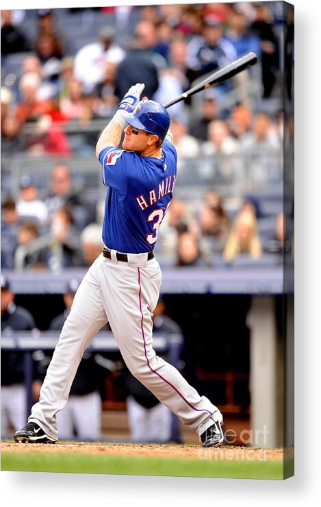 American League Baseball Acrylic Print featuring the photograph Josh Hamilton #1 by Rob Tringali/sportschrome