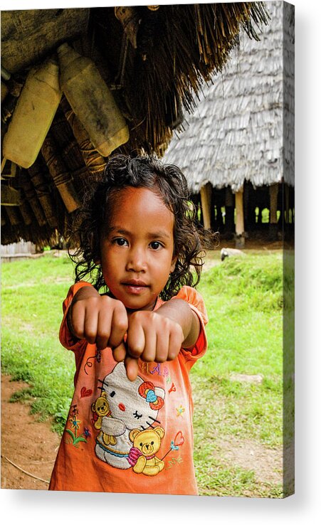 Wae Rebo Acrylic Print featuring the photograph Child's Play - Wae Rebo Village. Flores, Indonesia by Earth And Spirit