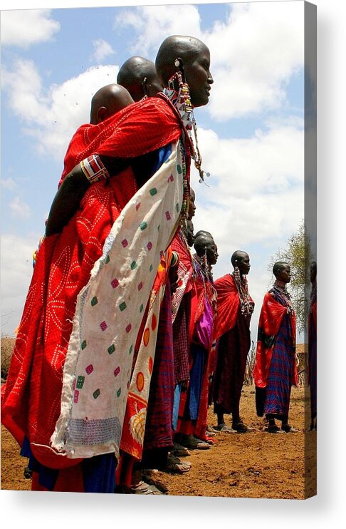 Maasai Women Acrylic Print featuring the photograph Maasai Women #2 by Gene Taylor