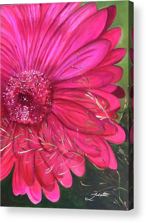 Aster Acrylic Print featuring the painting Summer Dancer #1 by Juliette Becker