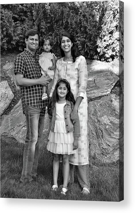 Family Acrylic Print featuring the photograph The G. Kumar Family #1 by Monika Salvan