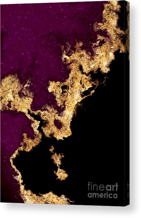 Holyrockarts Acrylic Print featuring the mixed media 100 Starry Nebulas in Space Abstract Digital Painting 021 by Holy Rock Design