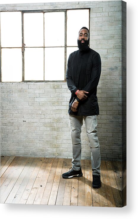 James Harden Acrylic Print featuring the photograph James Harden by Nathaniel S. Butler