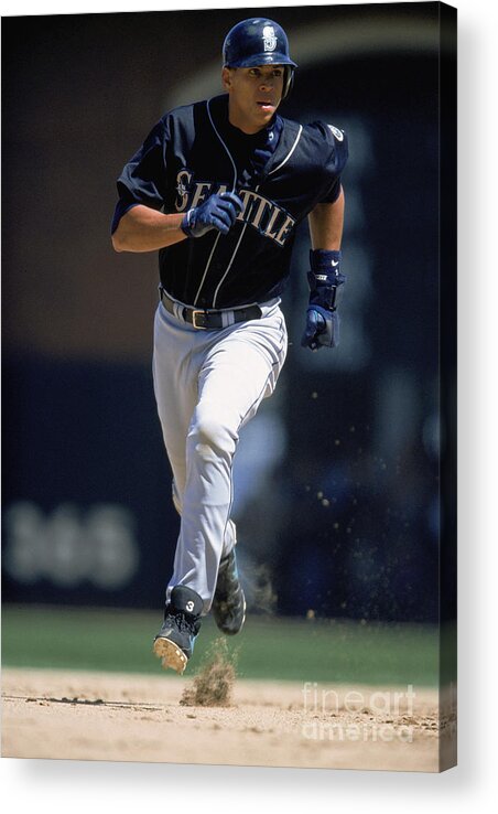 People Acrylic Print featuring the photograph Alex Rodriguez #2 by Brad Mangin