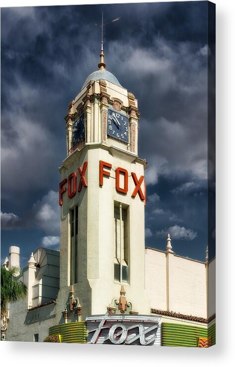 Fox Theatre Acrylic Print featuring the photograph The Historic Fox Theatre - Bakersfield, California #2 by Mountain Dreams