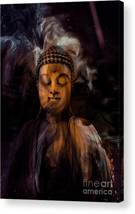 Buddha Acrylic Print featuring the digital art 2021 Dawns by Denise Railey