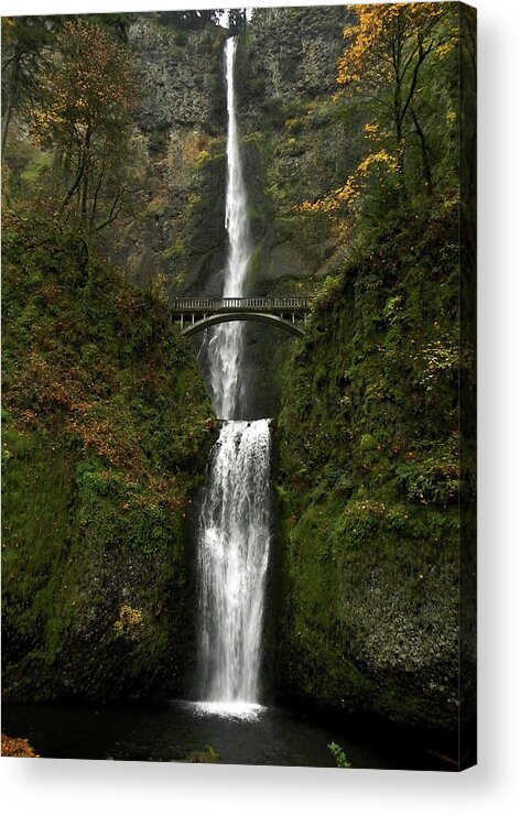 Oregon Acrylic Print featuring the photograph Multnomah Falls #4 by Whispering Peaks Photography
