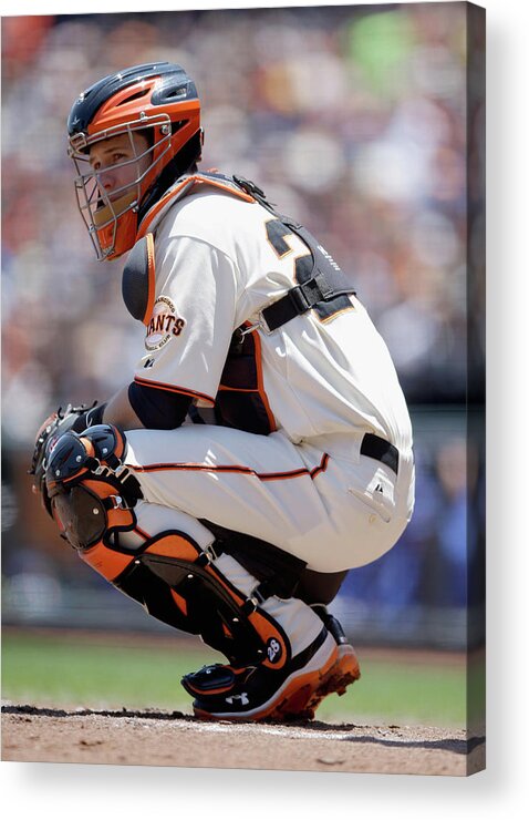 San Francisco Acrylic Print featuring the photograph Buster Posey by Ezra Shaw