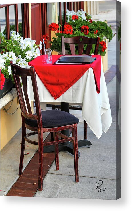 Fine Art Acrylic Print featuring the photograph A Table For Two by Robert Harris