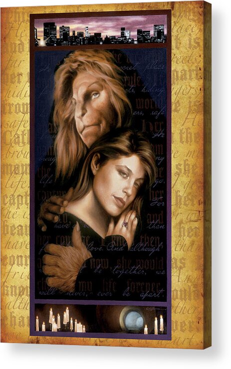 Beauty And The Beast Acrylic Print featuring the painting A World of Our Own by Kevin Barnes