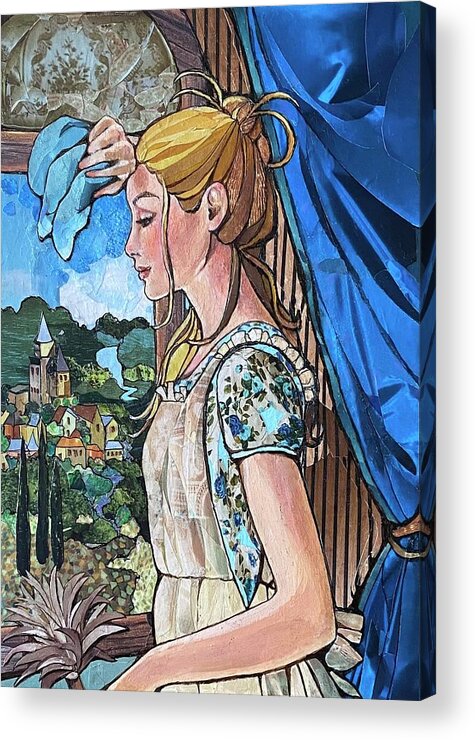 Cinderella Acrylic Print featuring the mixed media After the Ball by Robin Birrell