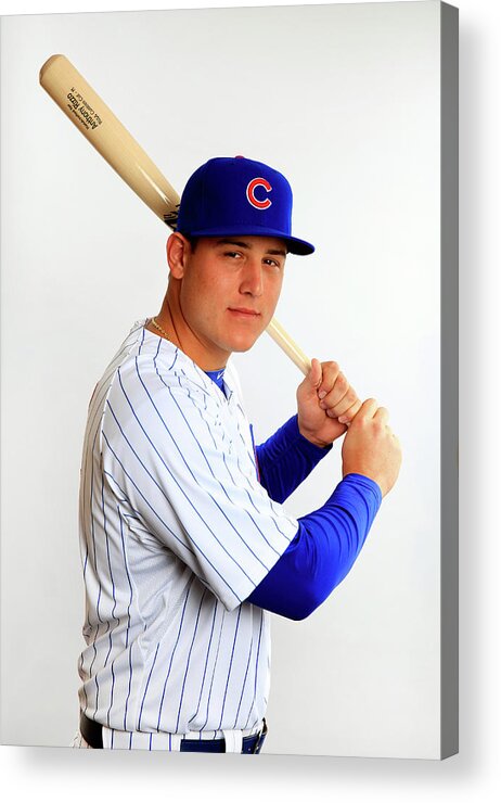 Media Day Acrylic Print featuring the photograph Anthony Rizzo by Jamie Squire
