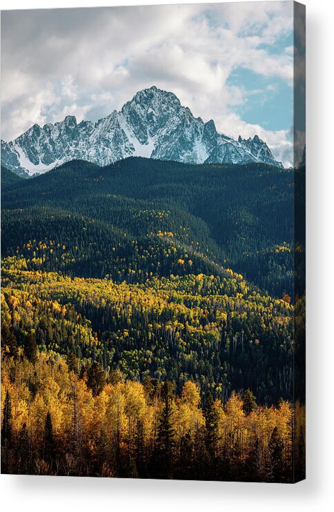 Mount Sneffels Acrylic Print featuring the photograph Aspens at Mount Sneffels by Kevin Schwalbe