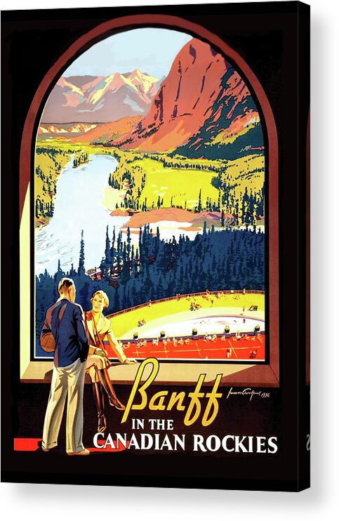 Banff Acrylic Print featuring the painting Banff by Long Shot