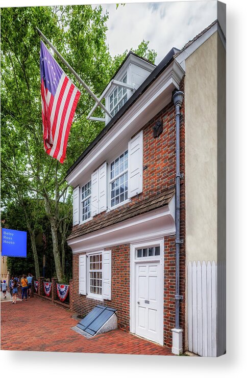 Betsy Ross Acrylic Print featuring the photograph Betsy Ross House by Susan Rissi Tregoning