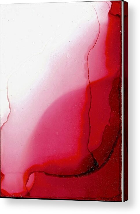 Red Acrylic Print featuring the painting Blood Money by Eric Fischer