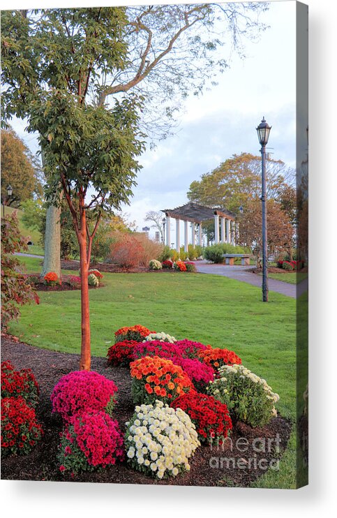 Brewster Gardens Acrylic Print featuring the photograph Brewster Gardens in October by Janice Drew