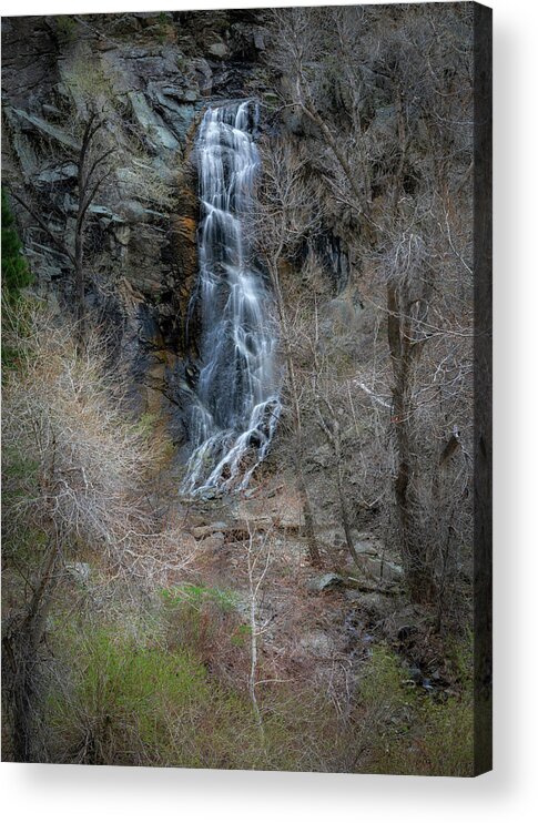 Bridal Veil Falls South Dakota Acrylic Print featuring the photograph Bridal Veil Falls South Dakota by Dan Sproul