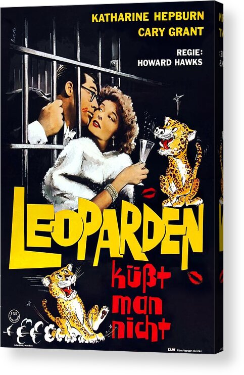 Synopsis Acrylic Print featuring the mixed media ''Bringing Up Baby'', 1938 -g by Movie World Posters