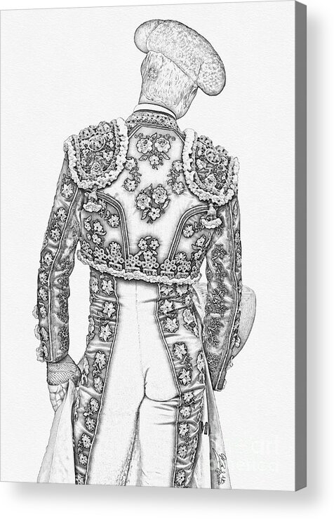 Bullfighter Acrylic Print featuring the digital art Bullfighter by Marisol VB
