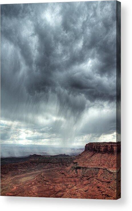 Scenic Acrylic Print featuring the photograph Canyonlands Storm by Doug Davidson