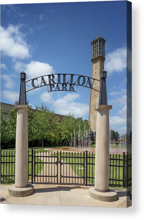 Carillon Park Acrylic Print featuring the photograph Carillon Park - Centralia, Illinois by Susan Rissi Tregoning