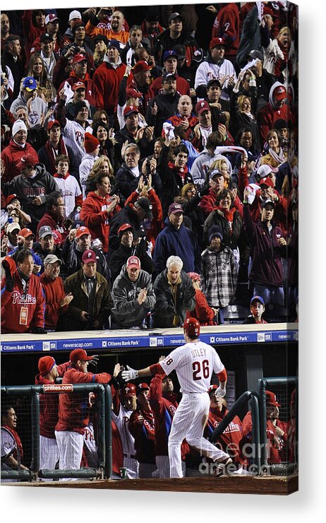 People Acrylic Print featuring the photograph Chase Utley by Jeff Zelevansky