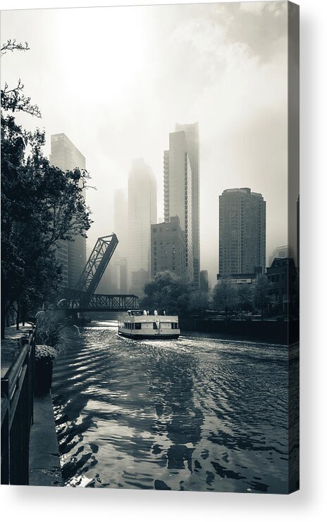 Chicago Acrylic Print featuring the photograph Chicago In The Fog by Nisah Cheatham