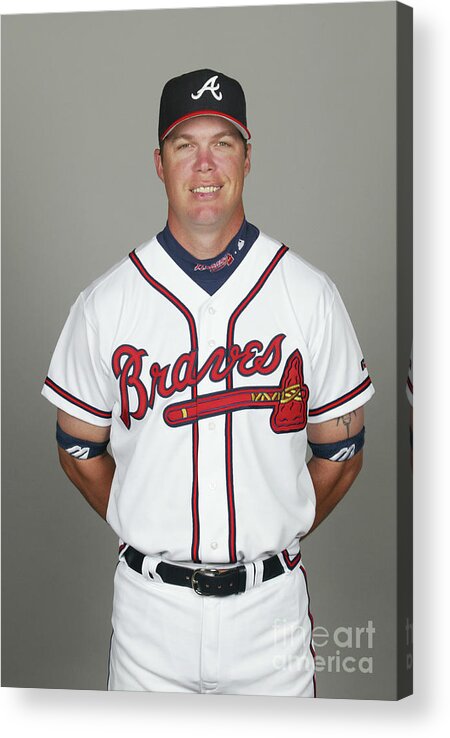 Media Day Acrylic Print featuring the photograph Chipper Jones by Tony Firriolo