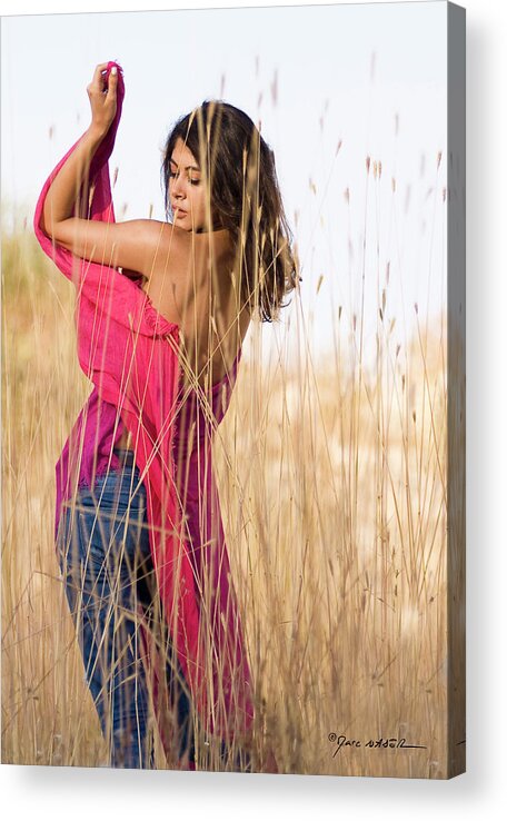 Dance Acrylic Print featuring the photograph Dancing In The Weeds by Marc Nader