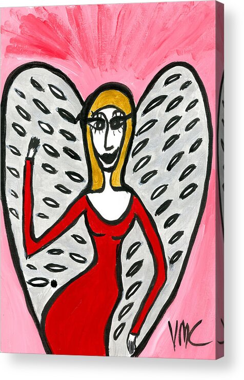 Angel Acrylic Print featuring the painting Dassatrea Angel of Ascension by Victoria Mary Clarke