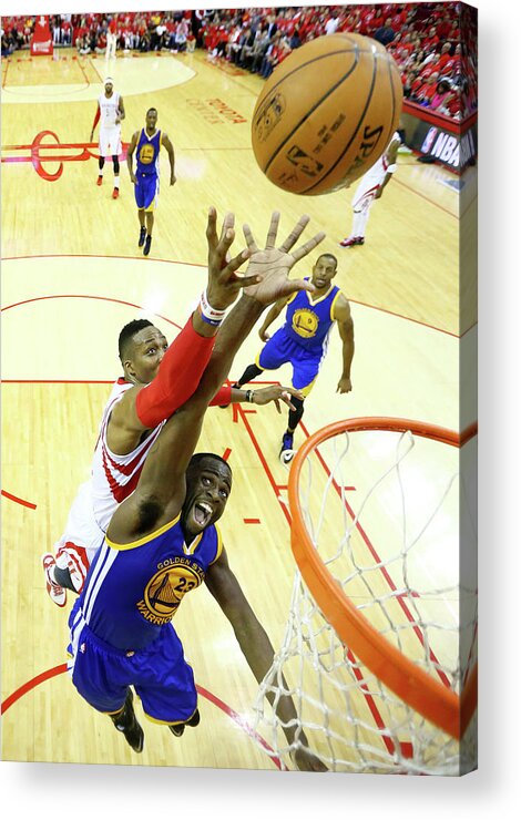 Playoffs Acrylic Print featuring the photograph Draymond Green and Dwight Howard by Ronald Martinez