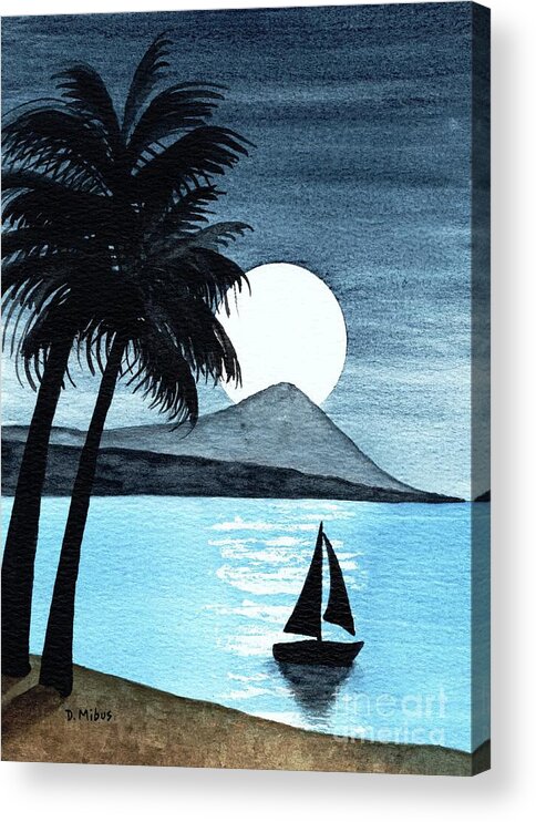 Hawaii Acrylic Print featuring the painting Dreaming of Maui by Donna Mibus