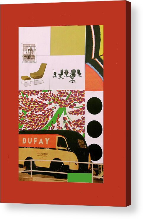 Pop Acrylic Print featuring the mixed media Dufay by Adam Kissel