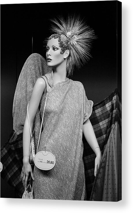 Mannequin Acrylic Print featuring the photograph Dummy at Strick dept. store Braunschweig, Germany 1979 by Roberto Bigano