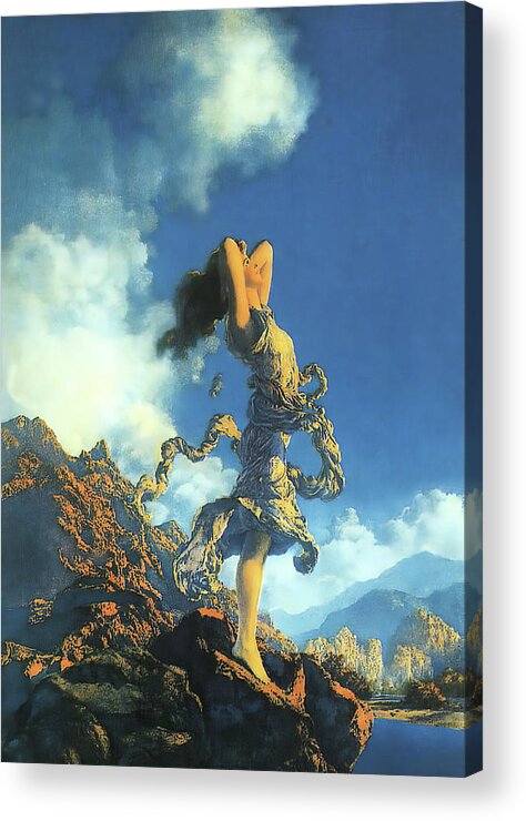 Maxfield Parrish Acrylic Print featuring the photograph Ecstasy by Maxfield Parrish