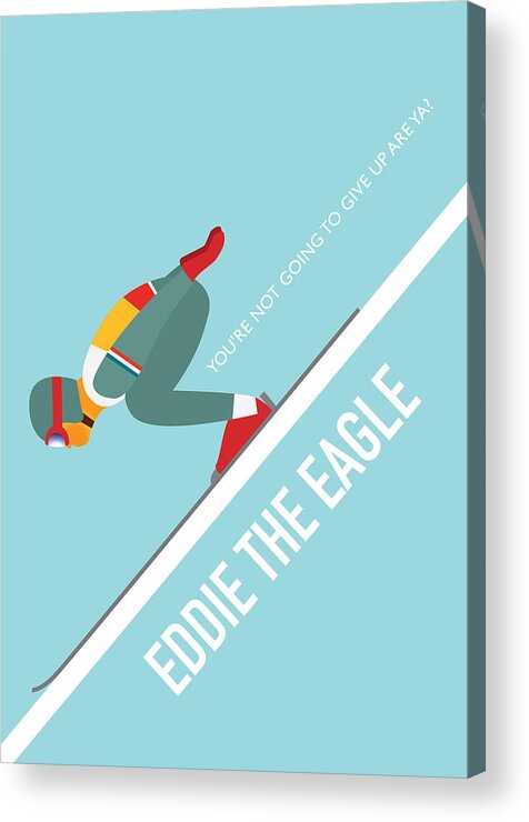 Movie Poster Acrylic Print featuring the digital art Eddie the Eagle - Alternative Movie Poster by Movie Poster Boy
