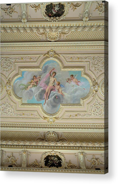 Palace Acrylic Print featuring the photograph Estoi Palace Ceiling by Angelo DeVal